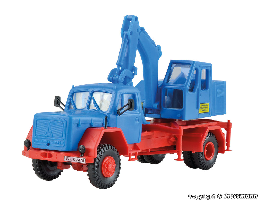 KIBRI 14130 H0 MAGIRUS Eckhauber mit Baggeraufbau