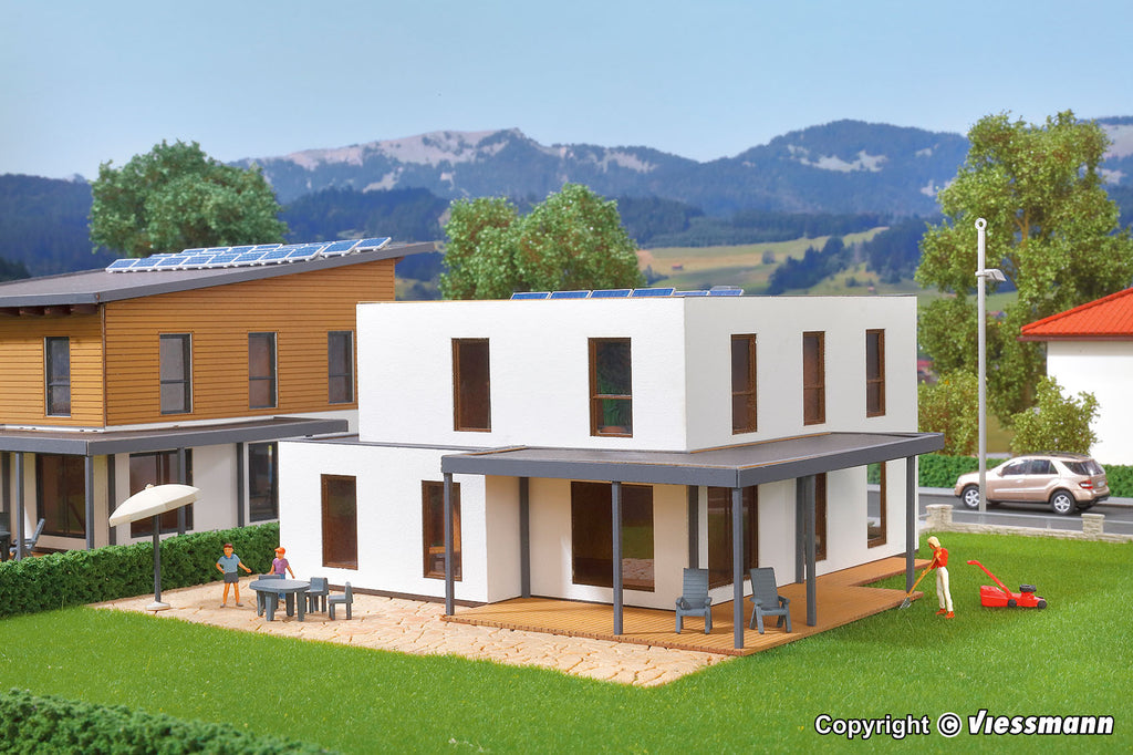 KIBRI 38339 H0 Kubushaus Lina mit Terrasse - Polyplate Bausatz