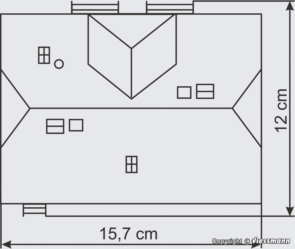VOLLMER 43659 H0 Backstein-Siedlungshaus