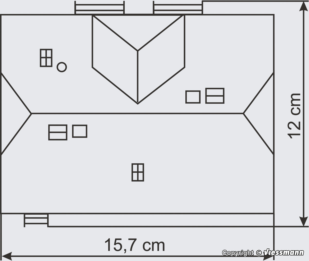 VOLLMER 43659 H0 Backstein-Siedlungshaus
