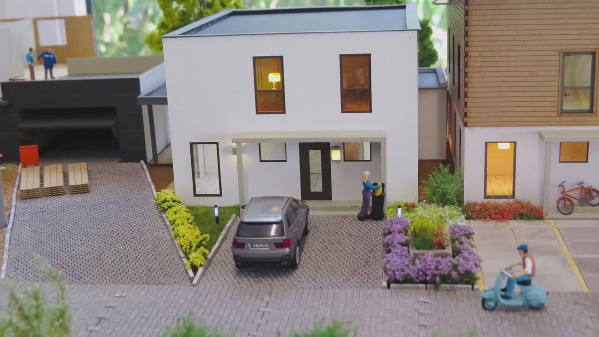 KIBRI 38339 H0 Kubushaus Lina mit Terrasse - Polyplate Bausatz